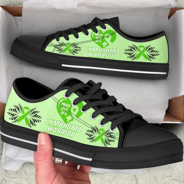 Proud Wife Of A Lymphoma Warrior Low Top Shoes Canvas Shoes