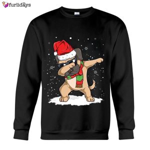 Pug Dabbing Snow Christmas Sweatshirt Funny…