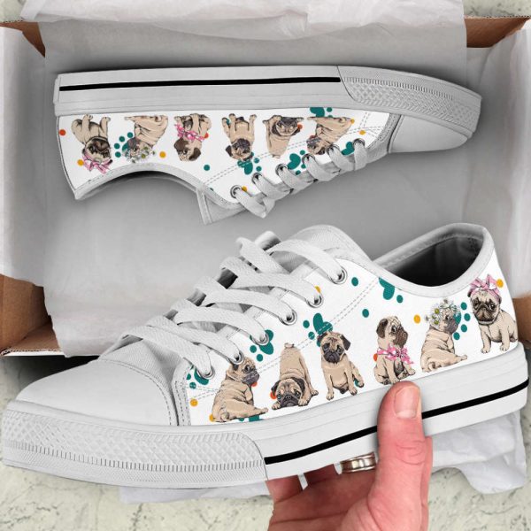 Pug Dog Adorable Low Top Shoes Canvas Sneakers Casual Shoes