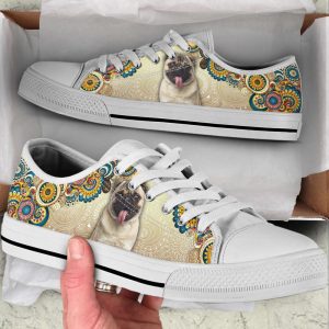 pug dog ethnic floral pattern low top shoes canvas sneakers casual shoes for men and women.jpeg