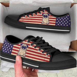 pug dog usa flag low top shoes canvas sneakers casual shoes for men and women dog mom gift 1.jpeg