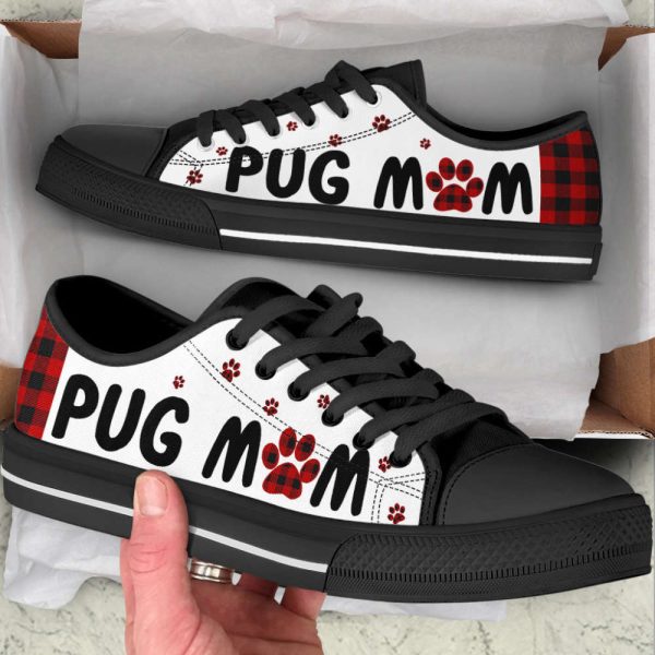 Pug Mom Paid Caro Low Top Shoes Canvas Sneakers Casual Shoes