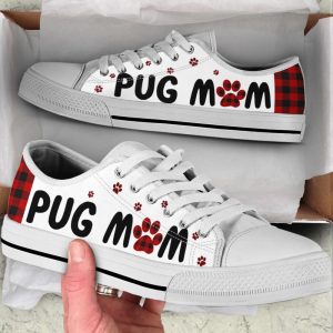 pug mom paid caro low top shoes canvas sneakers casual shoes for men and women dog mom gift.jpeg