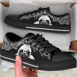 pug paisley black white low top shoes canvas sneakers casual shoes for men and women 1.jpeg