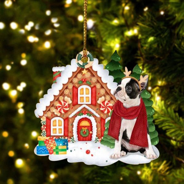 Pug Reindeer With House Christmas Ornament 2023 Christmas Tree Decorations Pug Lovers Gifts