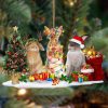 Rabbit Christmas Ornament Bunny Christmas Decorations Hanging Xmas Tree 2023 Holiday Gift