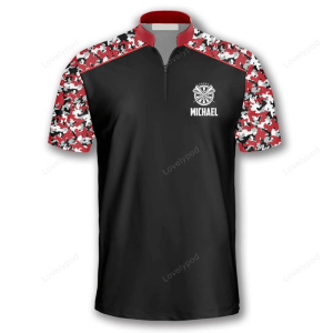 red lion camouflage custom darts jerseys for men black and camo dart jersey shirt 1.png