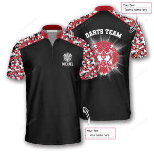 red lion camouflage custom darts jerseys for men black and camo dart jersey shirt 2.png