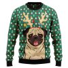 Reindeer Pug Christmas HZ92302 Ugly Christmas Sweater – Noel Malalan