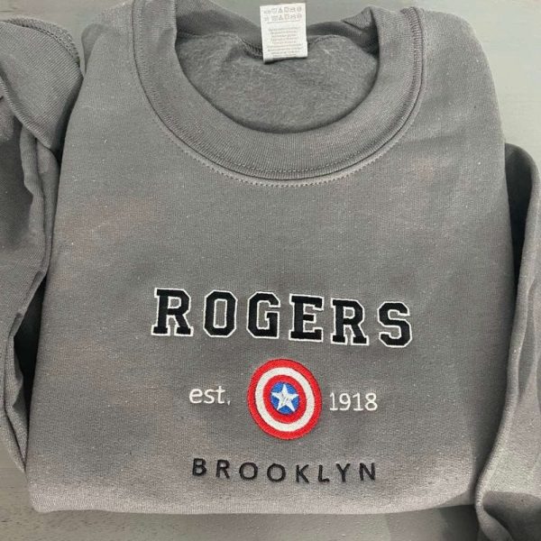 Rogers 1918 Embroidered Sweatshirt 2D Crewneck Sweatshirt Gift For Family