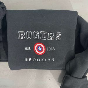 rogers 1918 embroidered sweatshirt avenger marvel embroidered sweatshirt rogers 1918 crewneck gift for crewnec rogers sweatshirt 2.jpeg