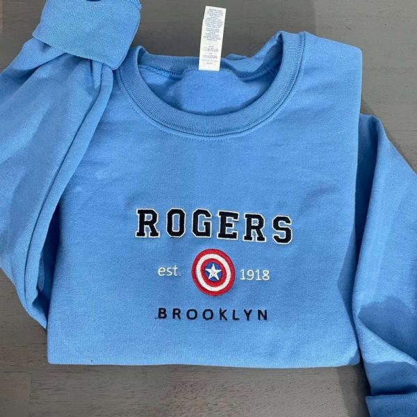 Rogers 1918 Embroidered Sweatshirt 2D Crewneck Sweatshirt Gift For Family