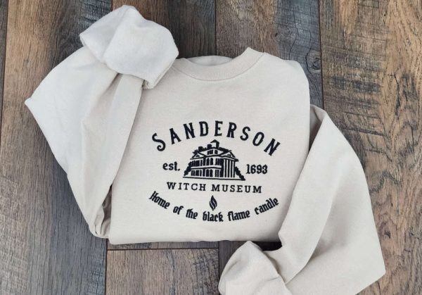 Sanderson Witch Museum Embroidered Sweatshirt 2D Crewneck Sweatshirt For Family