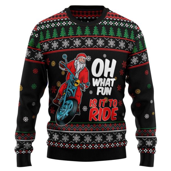Santa And Motor T1911 Ugly Christmas Sweater – Best Gift For Christmas