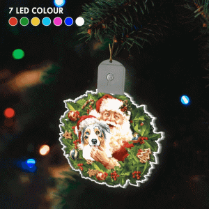 santa australian shepherd christmas ornament dog lover christmas tree decoration ideas 2022.gif