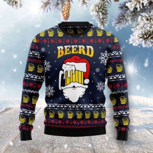 Santa Beerd Ugly Christmas Sweater, Best…