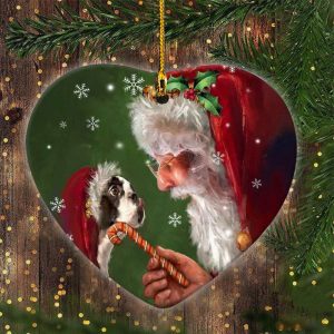 Santa Boston Terrier Christmas Ornament Boston…