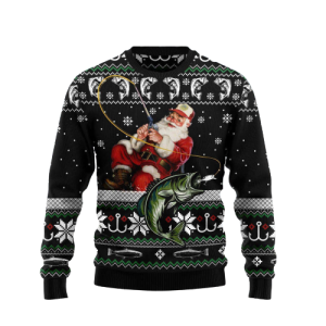 santa claus fishing ugly christmas sweater for men women gift for christmas 1 2.png