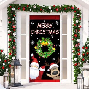 Santa Claus Merry Christmas Door Cover…