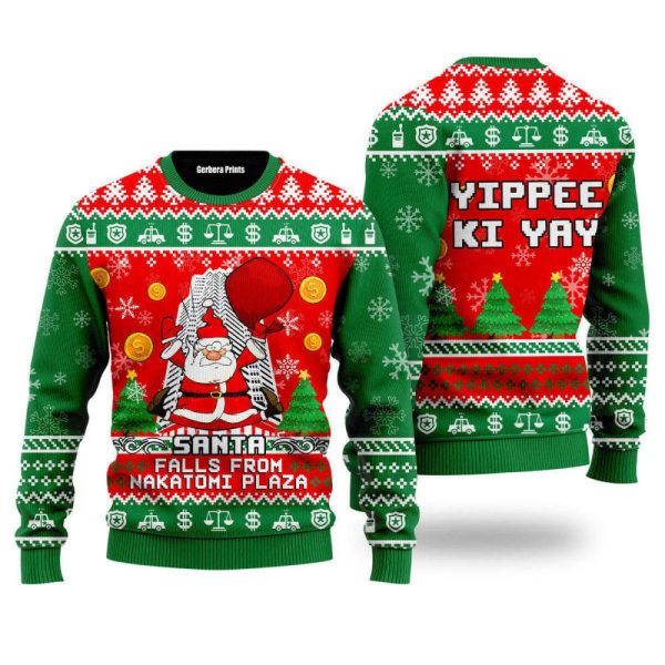 Santa Falls From Nakatomi Plaza Ugly Christmas Sweater,  Gift For Christmas