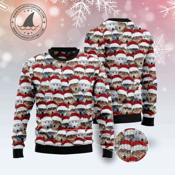 Santa Wolf G5115 Ugly Christmas Sweater – Gift with Noel Malalan