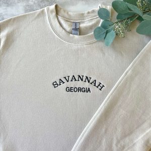 savannah georgia embroidered sweatshirt georgia sweatshirt trendy crewneck embroidered sweatshirts 2.jpeg