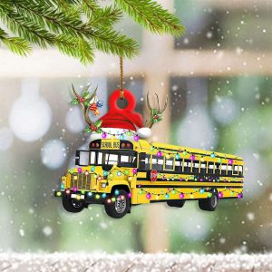 School Bus Christmas Ornament Hangers Xmas…