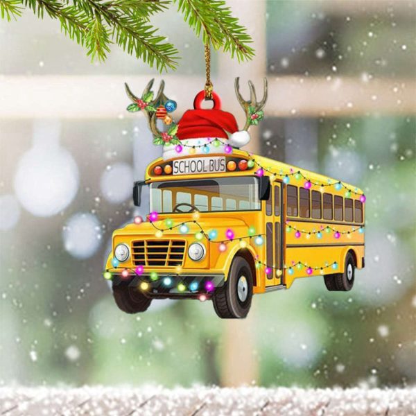 School Bus Ornament Bus Drivers Christmas Tree Decoration Ideas 2023