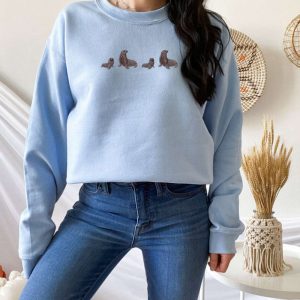 seal embroidered sweatshirt 2d crewneck sweatshirt for men and womensws3889 3.jpeg