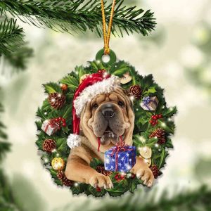 Shar Pei And Christmas Ornament 2023…
