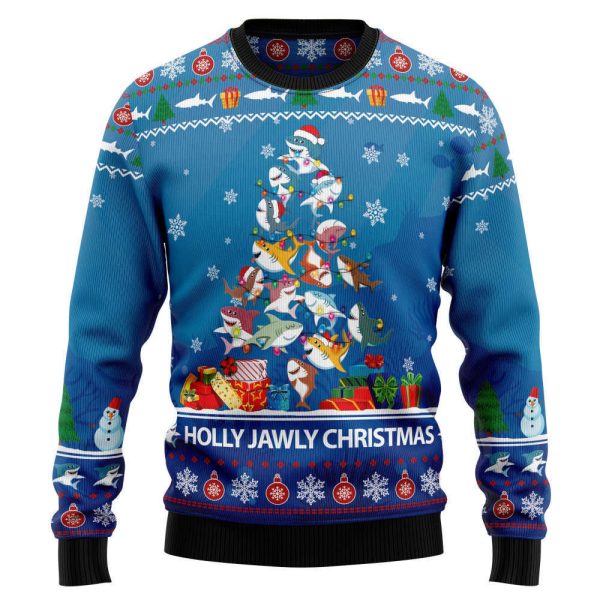 Shark Holly Jawly Christmas G5116 Ugly Christmas Sweater -Noel Malalan