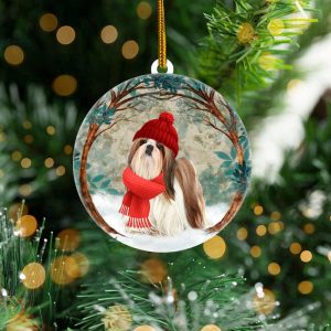 Shih Tzu Dog Christmas Ornament Hanging…