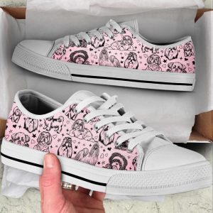 shih tzu dog peeking low top shoes canvas sneakers casual shoes for men and women dog mom gift.jpeg