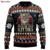 Show Me Your Kitties Ugly Knitted Christmas Sweatshirt, Cat Xmas Sweater, Christmas Sweater, Ugly Christmas Sweater