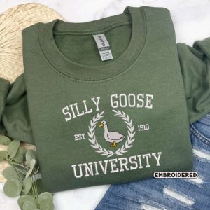 silly goose university embroidered sweatshirt 2d crewneck sweatshirt for men women sws2783.jpeg