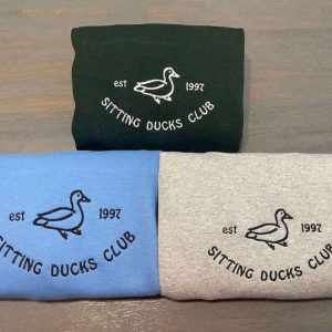 sitting ducks embroidered sweatshirts ducks embroidered crewneck sitting ducks club embroidered sweaters 1.jpeg