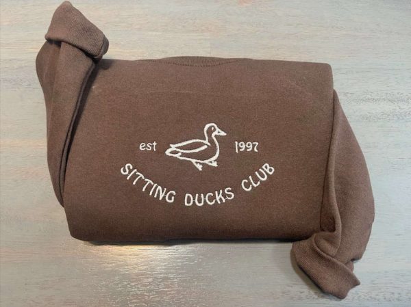 Sitting Ducks Embroidered Sweatshirts 2D Crewneck Sweatshirt Gift For Family