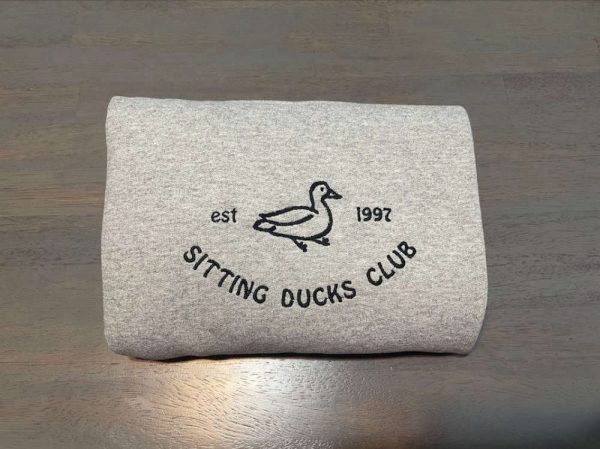 Sitting Ducks Embroidered Sweatshirts 2D Crewneck Sweatshirt Gift For Family