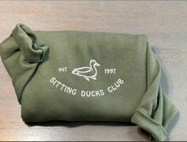 Sitting Ducks Embroidered Sweatshirts 2D Crewneck Sweatshirt Gift For Family