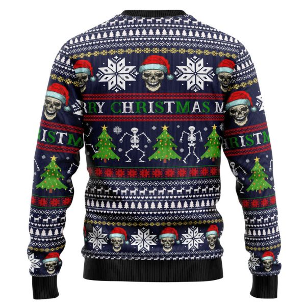 TY239 Skull Christmas Ugly Sweater – Noel Malalan Signature