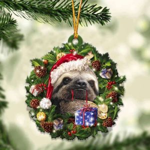 Sloth And Christmas Ornament 2023 Christmas…