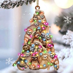 Sloth Christmas Ornament Cute Sloth Christmas…