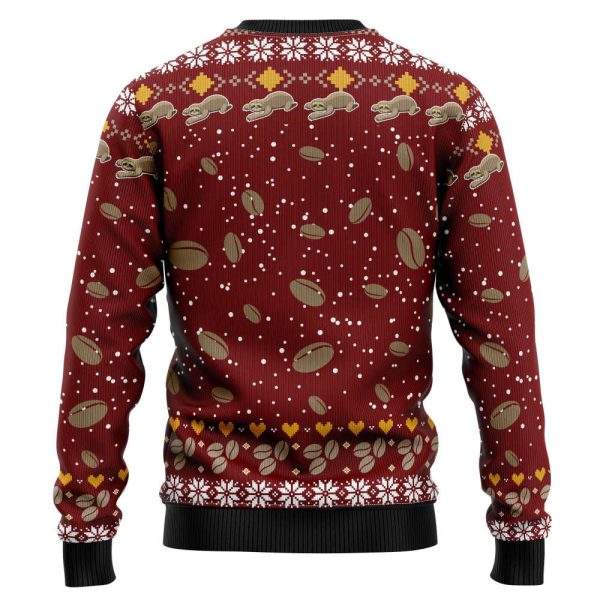 Sloth Coffee D1111 Ugly Christmas Sweater – Noel Malalan Signature