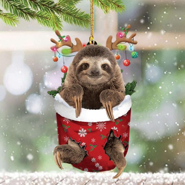 Sloth Reindeer Ornaments Christmas Hanging Ornaments Sloth Lover Gifts