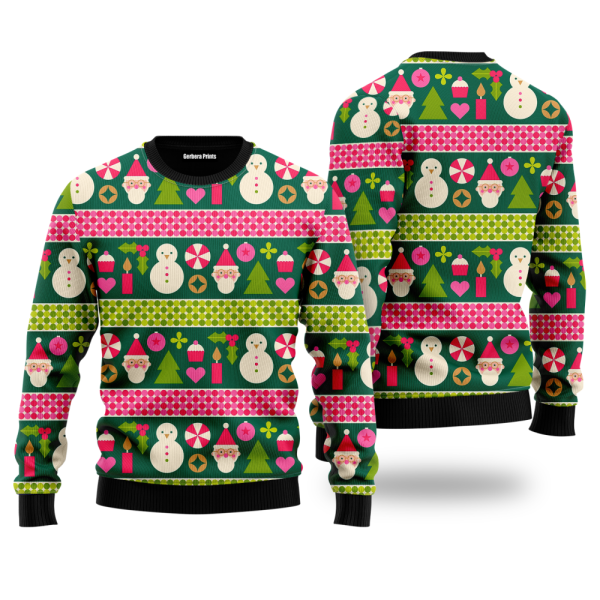 Snowman Santa In Green Ugly Christmas Sweater, Best Gift For Christmas 2023