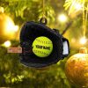 Softball Gloves Ornament Custom Softbal Flat Wooden Christmas Ornament