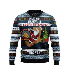 sorry kids santa is social distancing this year ugly christmas sweater for men women 1 1.png