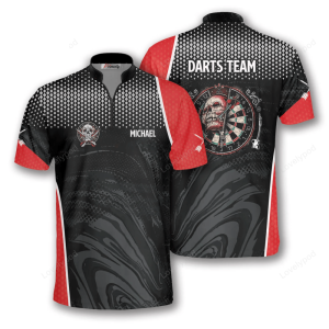 Sports Smoky Skull Custom Darts Jerseys For Men, Dart Team Jerseys, Dart Polo Shirt