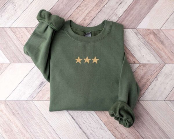 Starfish Embroidered Sweatshirt 2D Crewneck Sweatshirt  For Men And Women