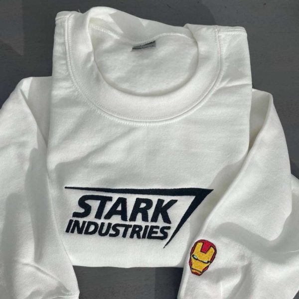 Stark Industries Embroidered Sweatshirt 2D Crewneck Sweatshirt Gift For Family